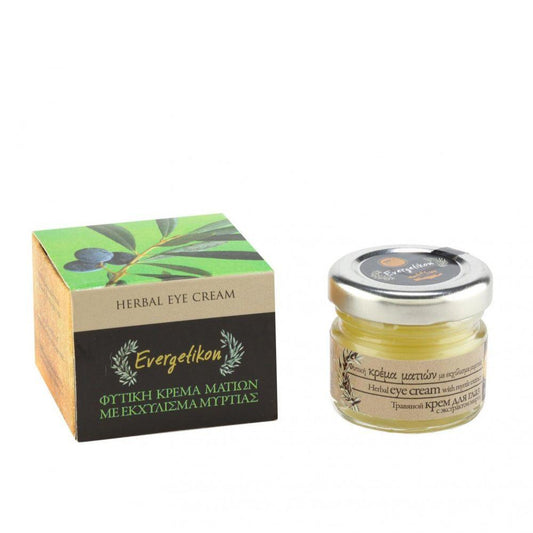 Cremă Herbal Care 100% Naturală pentru zona Ochilor cu Extract de Mirt și Ulei de Trandafir - 25ml Evergetikon